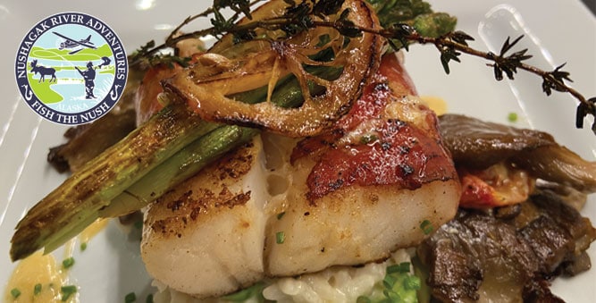 Prosciutto Wrapped Halibut