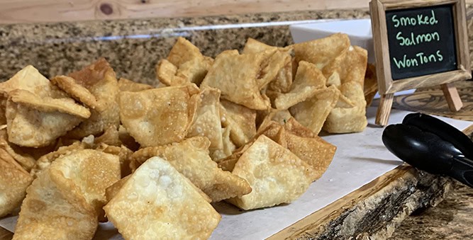 Smoked Salmon Wontons